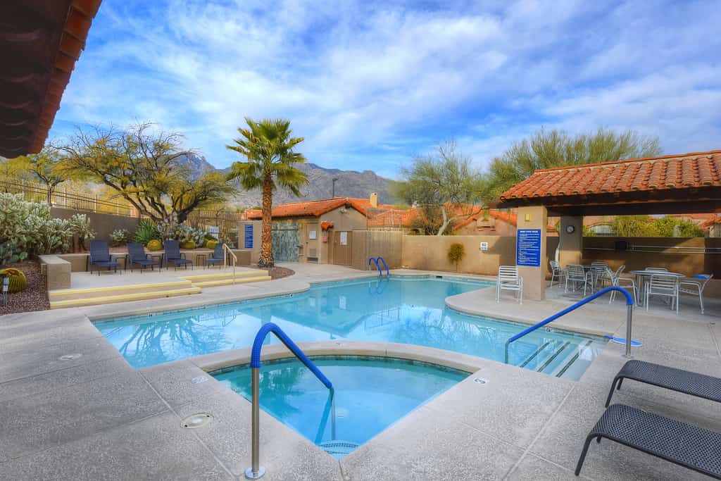 Gated Tucson Foothill home with pool, hot tub, & patio