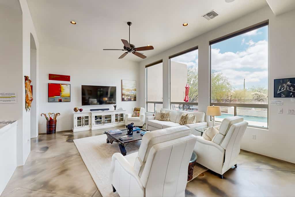Beautiful contemporary home with gorgeous views, private pool, & gas grill