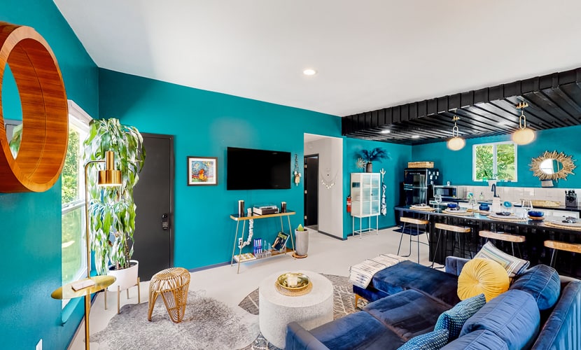 Dog-friendly home near Joshua Tree NP with Cowboy pool, mountain view, firepit