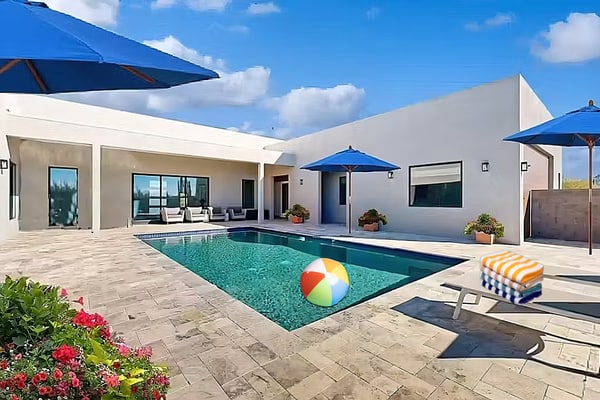 3-suite home on 2.5 acres, complete with a private pool & large furnished patio