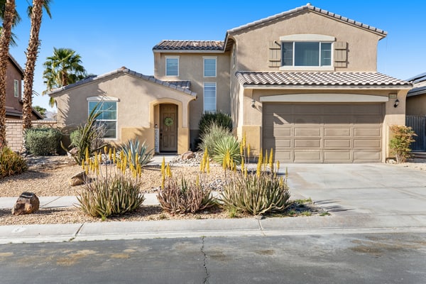 Inviting and unique dog-friendly home with pool, pool spa, firepit, & W/D