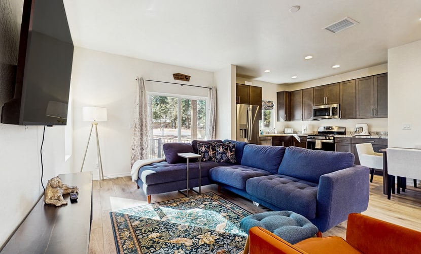 Modern, dog-friendly bungalow home with patio, balcony, & central AC