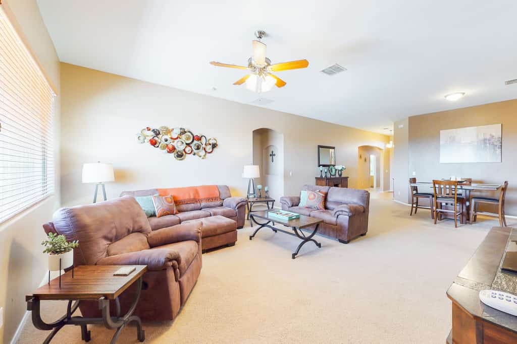 Snowbird-friendly home with fast WiFi, central AC, and private pool