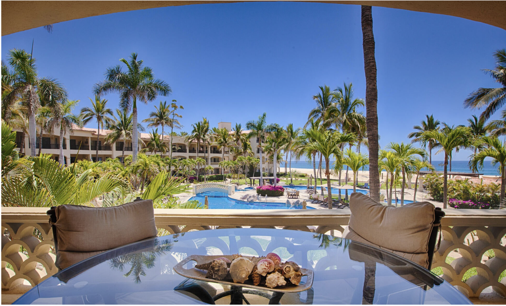 Hola! And welcome to our fabulous 2-bed, 2-bath 1900 square foot nicely equipped condo at Las Mananitas in San Jose’ del Cabo, Mexico!
We are in phase 1 of the complex with direct ocean views and are situated on the second floor only steps away from the beach.  This secure, well maintained complex is a joy to behold.