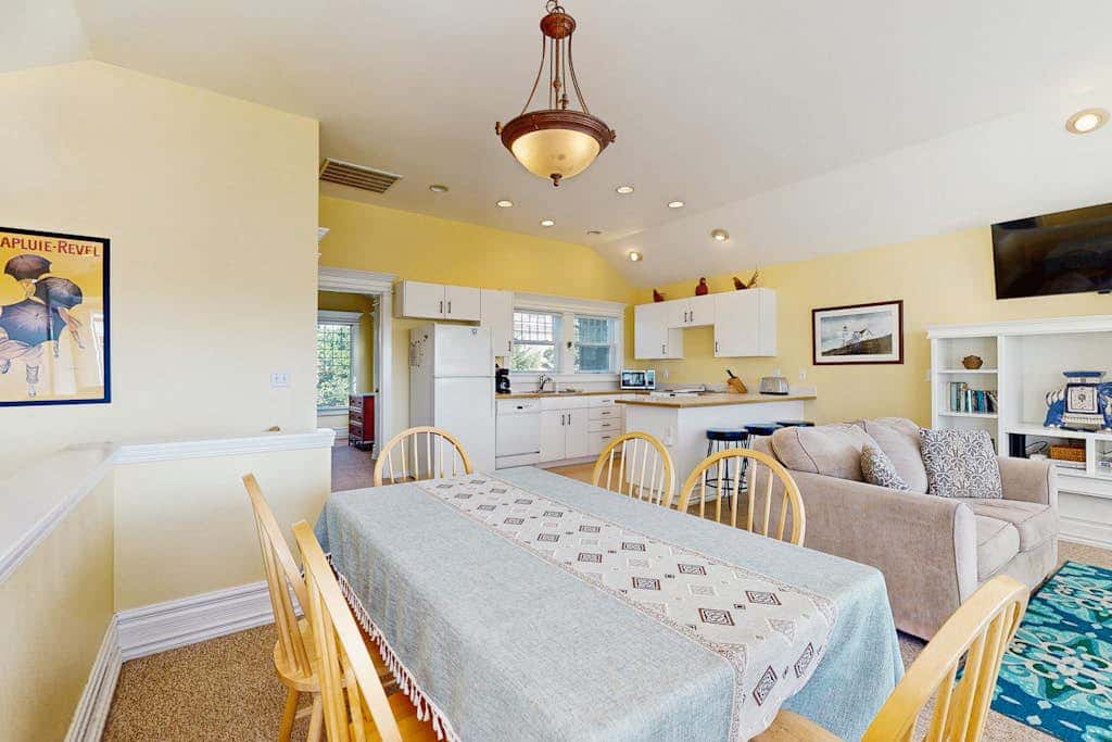 Ocean-view home with private hot tub, fireplace & grill - walk to beach