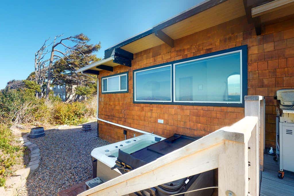Dog-Friendly, Oceanfront Home with a Private Hot Tub, Firepit, & Free WiFi
