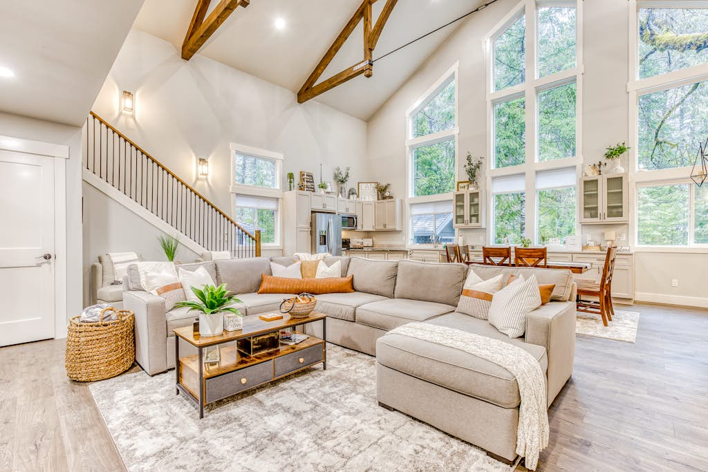 Inviting home with fireplace, sauna, full kitchen, & W&D