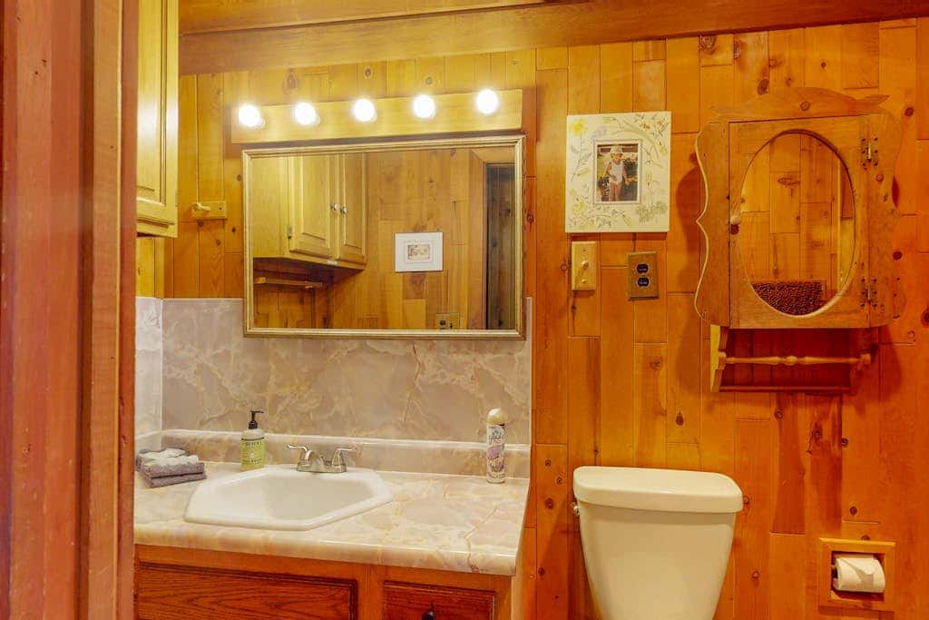 Lakefront, dog-friendly home in Joseph with amazing yard, deck