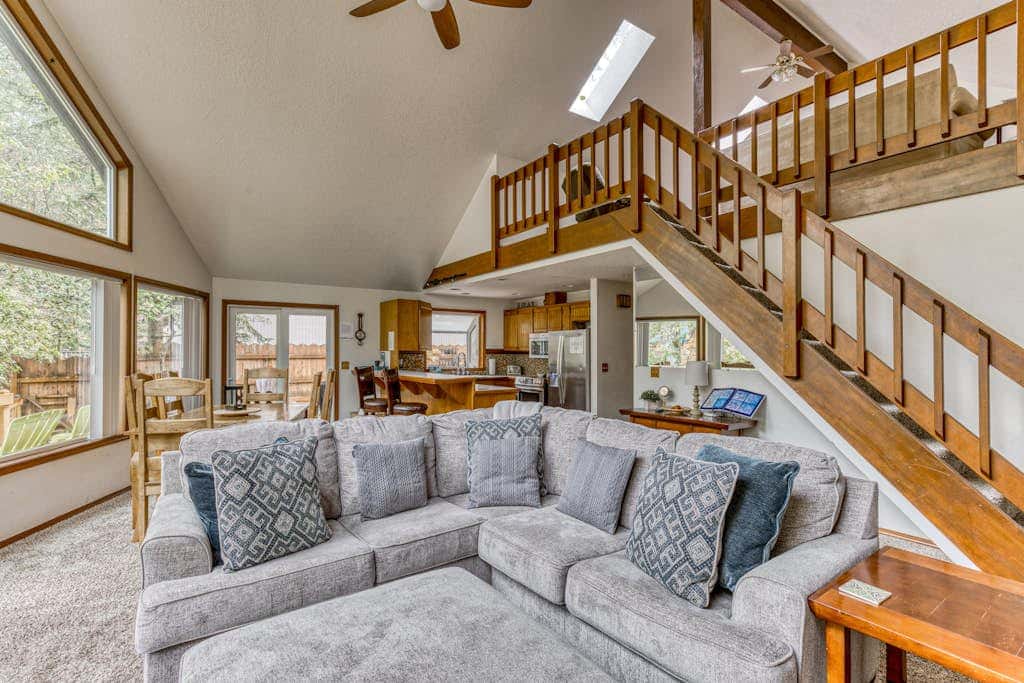 Expansive Wooded Home with a Brook, Firepit, Private Hot Tub and Shared Pool