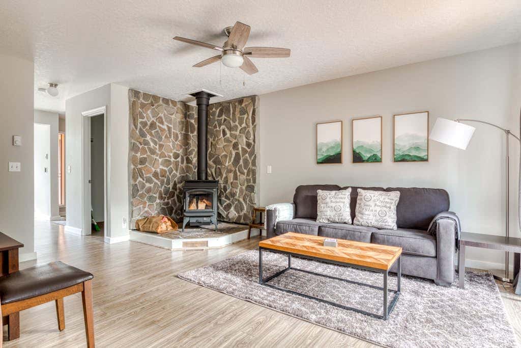 Spacious Mountain Home with Decks, Firepit, Grill, Wood Stove, W&D, & Free WiFi