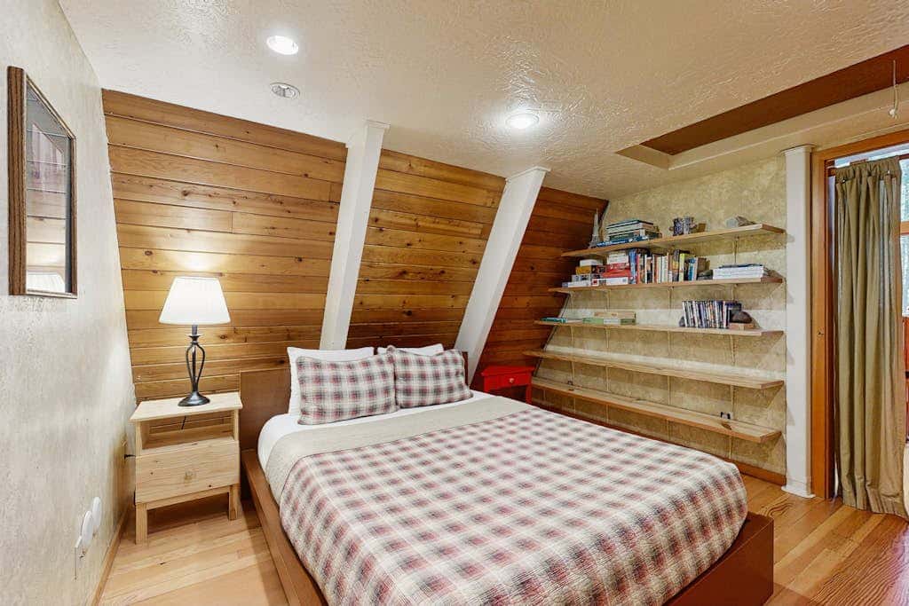 Dog-friendly, A-frame cabin with private hot tub - tranquil setting near skiing