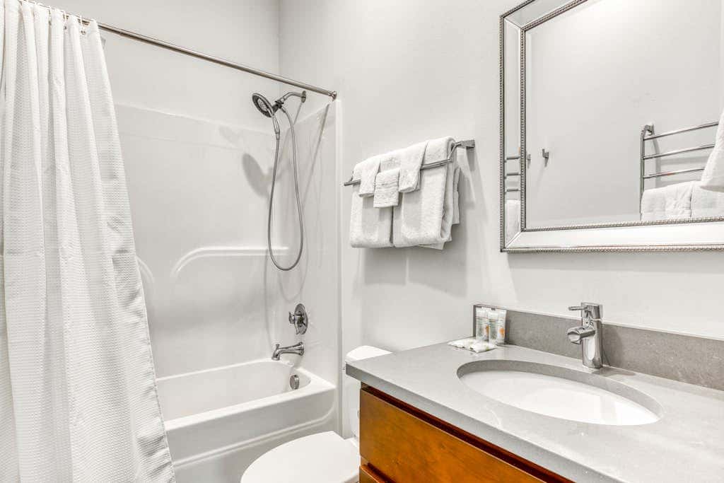Dog-friendly studio with river view, patio, grill, & shared W&D