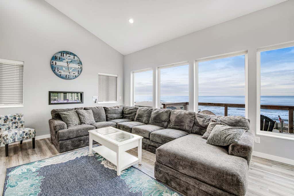 Oceanfront home with hot tub, private beach access & ocean views - dog-friendly