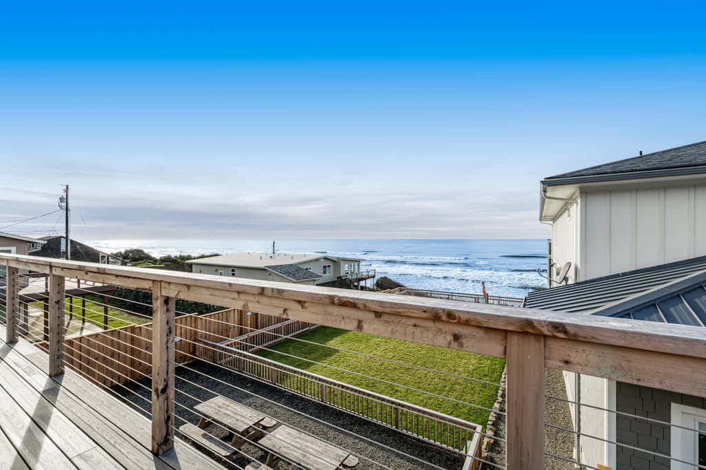 Oceanfront home with hot tub, private beach access & ocean views - dog-friendly