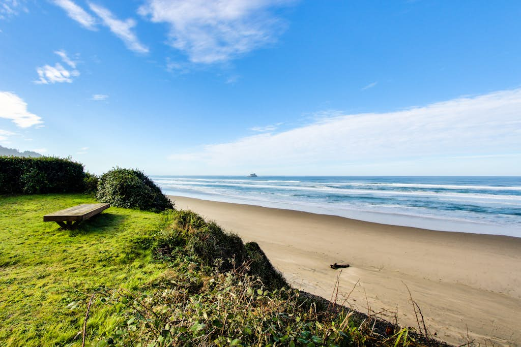 Comfy oceanfront home three blocks to the beach with amazing views - dogs OK