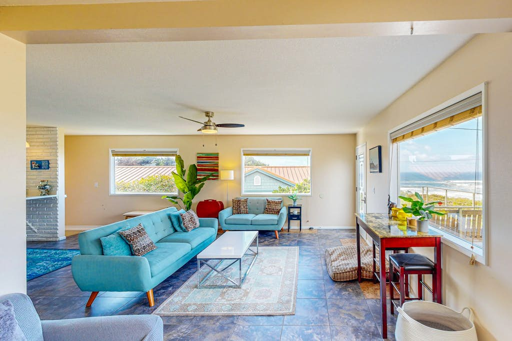 Ocean-view home - private hot tub, outdoor shower, dog-friendly - walk to beach