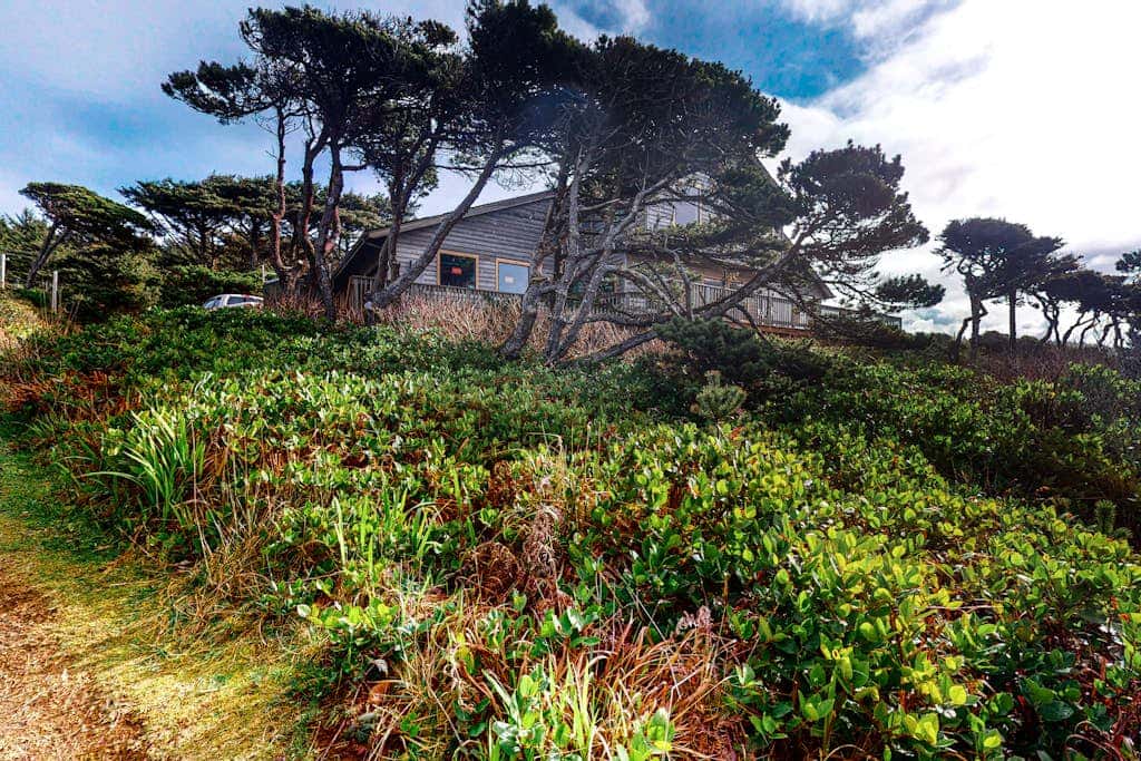 Oceanfront Home with Private Hot Tub, Ocean Views, Fireplace & Beach Access Path