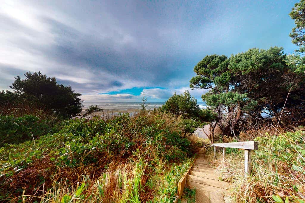 Oceanfront Home with Private Hot Tub, Ocean Views, Fireplace & Beach Access Path