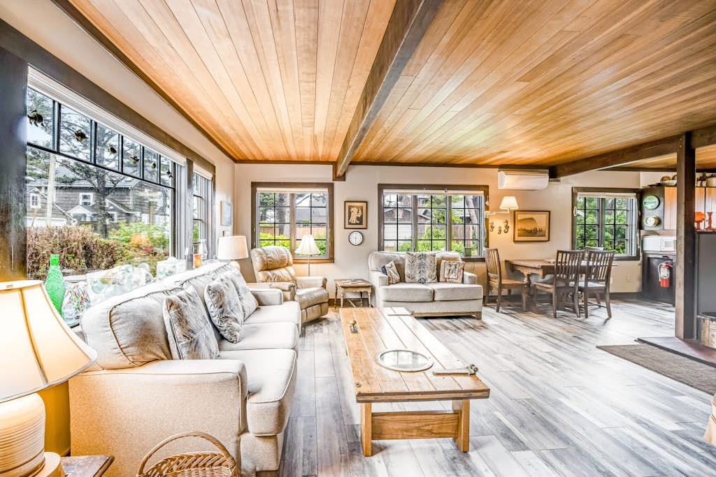 Dog-friendly, oceanfront home just a stroll from the beach and shopping & dining
