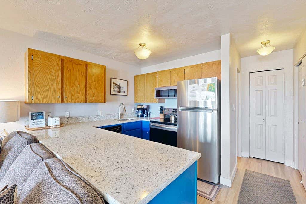 Modern oceanfront studio condo on Nye Beach with seasonal pool