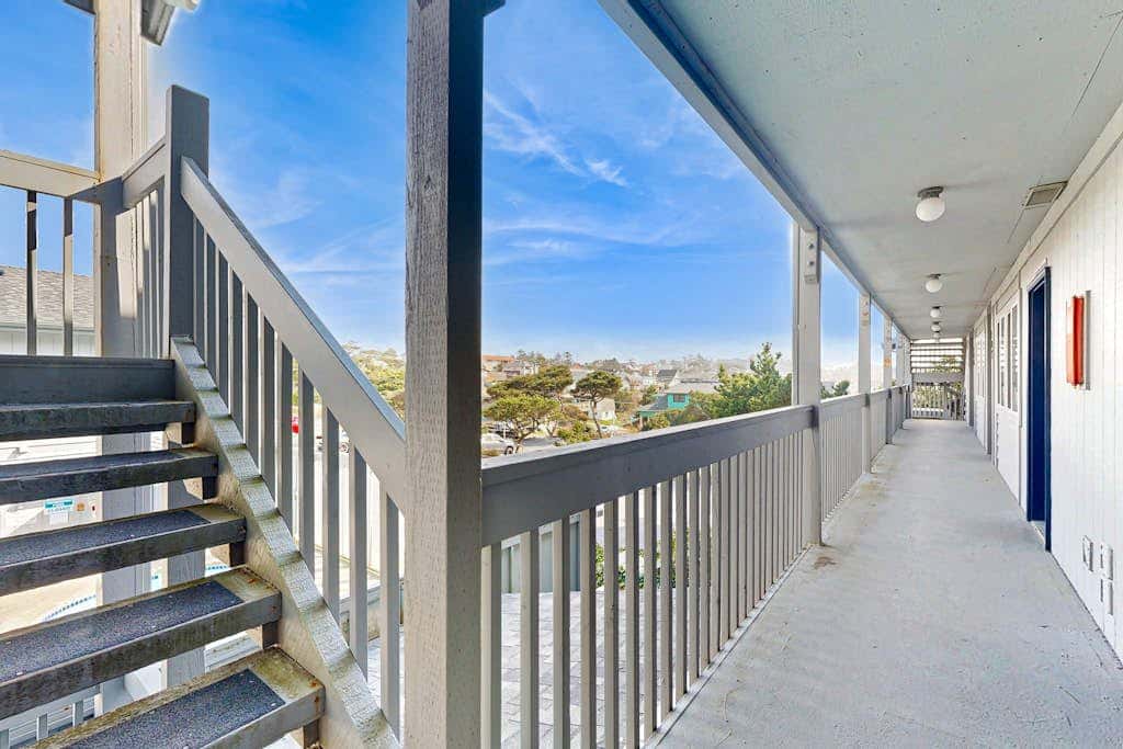 Modern oceanfront studio condo on Nye Beach with seasonal pool