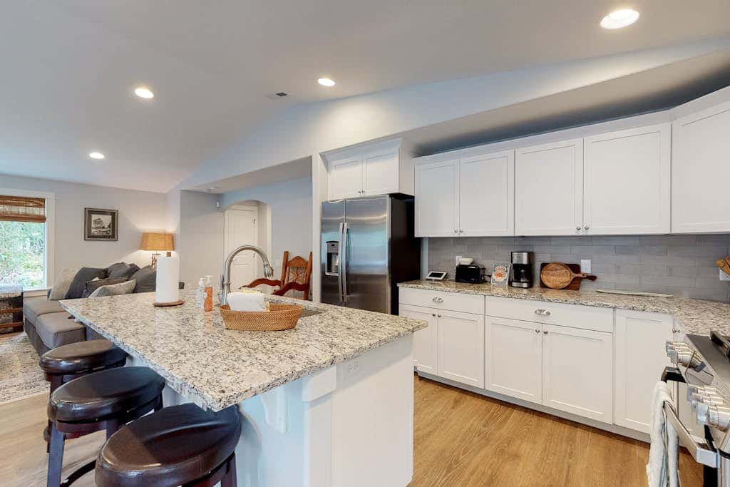 Brand-new home with hot tub, deck, fast WiFi, central AC, & great location