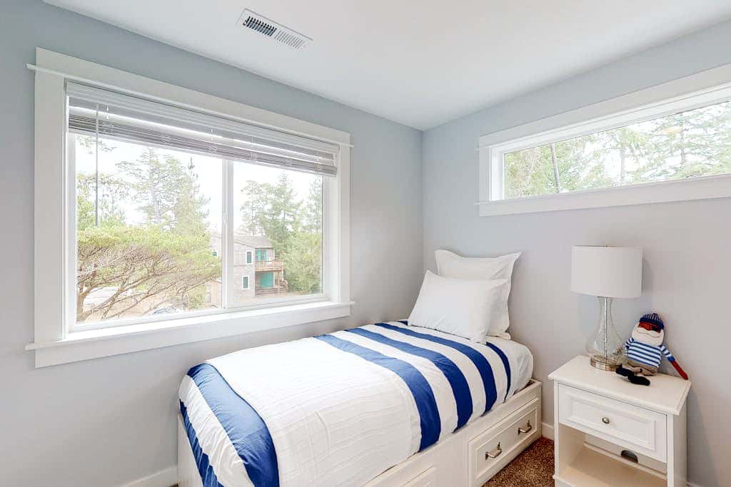Brand-new home with hot tub, deck, fast WiFi, central AC, & great location
