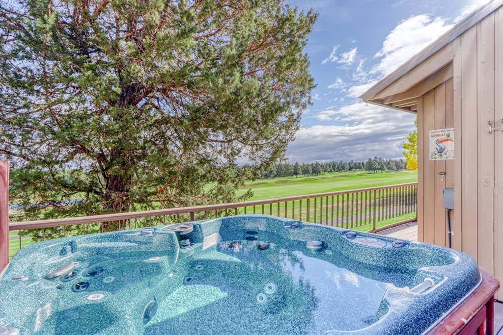 Refined golf course resort home on the fairway with a private hot tub