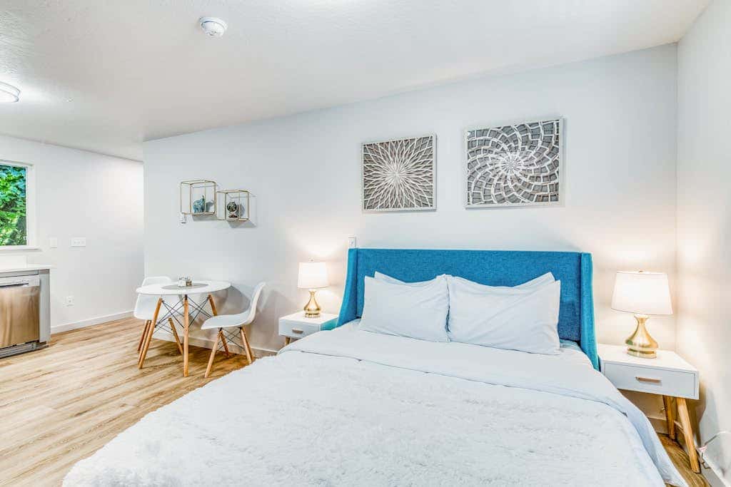 Downtown studio - walk to University - full kitchen, dog-friendly, washer/dryer