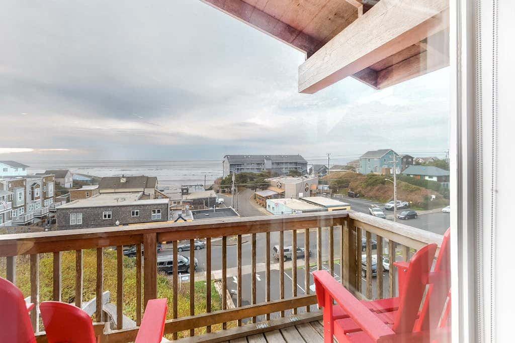 Dreamy Coastal Gem Near the Beach with Ocean View, Game Room, & a Private Hot Tub
