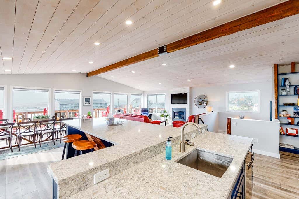 Dreamy Coastal Gem Near the Beach with Ocean View, Game Room, & a Private Hot Tub