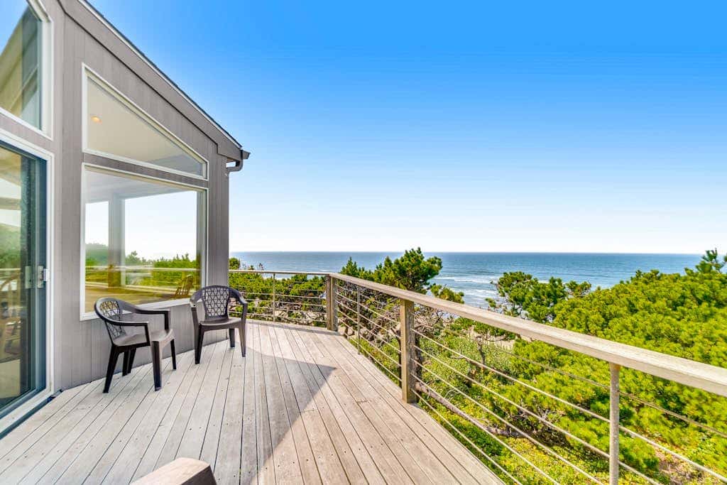 Spacious oceanfront home with free WiFi, and wrap-around deck