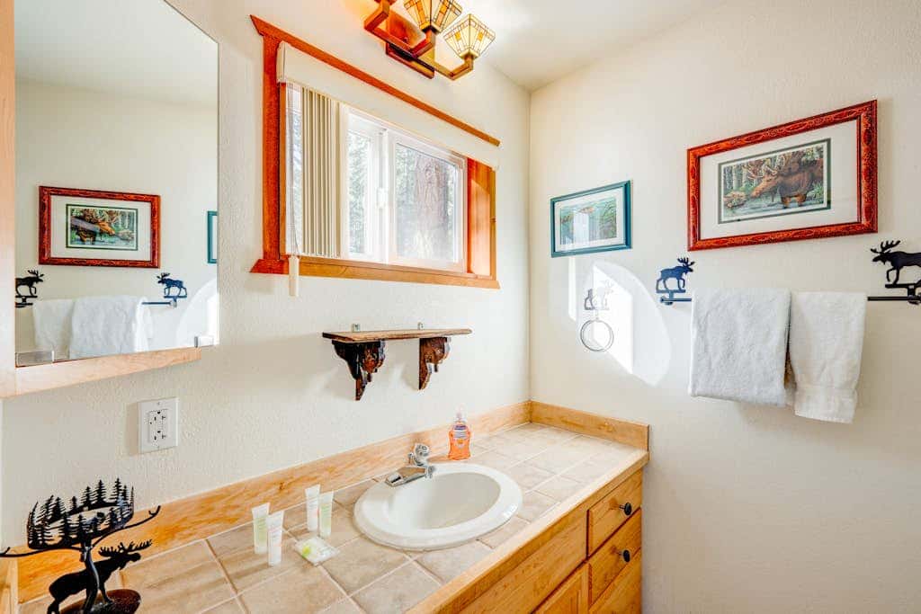 Dog-friendly cabin with private hot tub, fireplace, near skiing & the beach