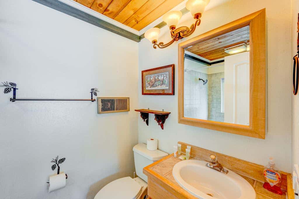 Dog-friendly cabin with private hot tub, fireplace, near skiing & the beach