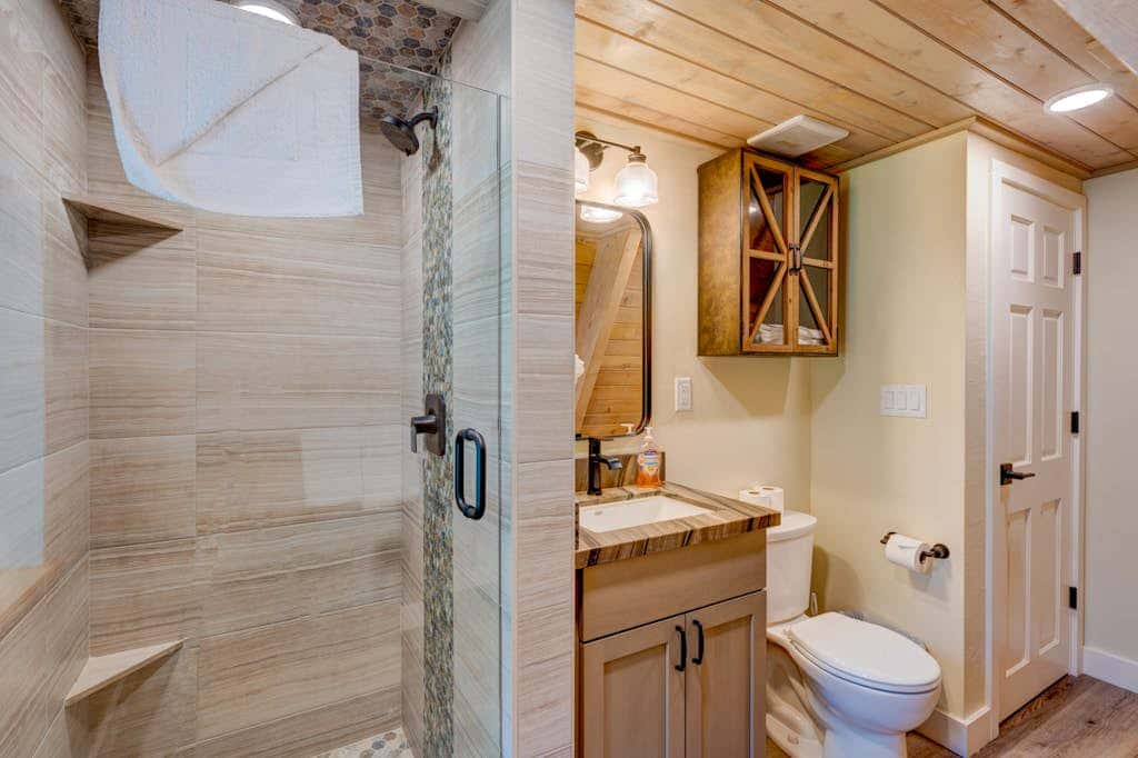 A-frame home with large deck, game room, wood fireplace & near the lake - dogs ok