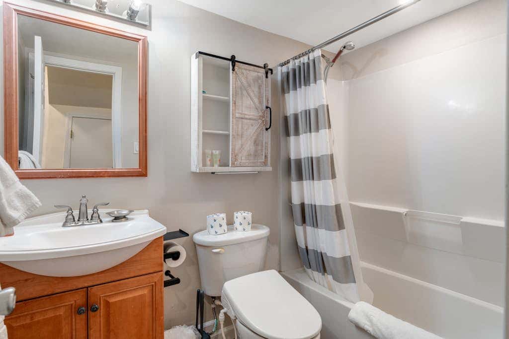 Dog-friendly mountain getaway near skiing & lake with water views & private balcony