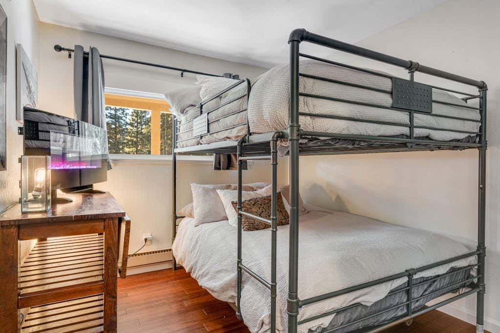 Dog-friendly mountain getaway near skiing & lake with water views & private balcony