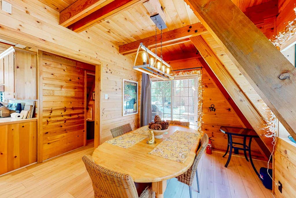 Dog-friendly A-frame cabin with 2 decks & fireplace - walk to the beach