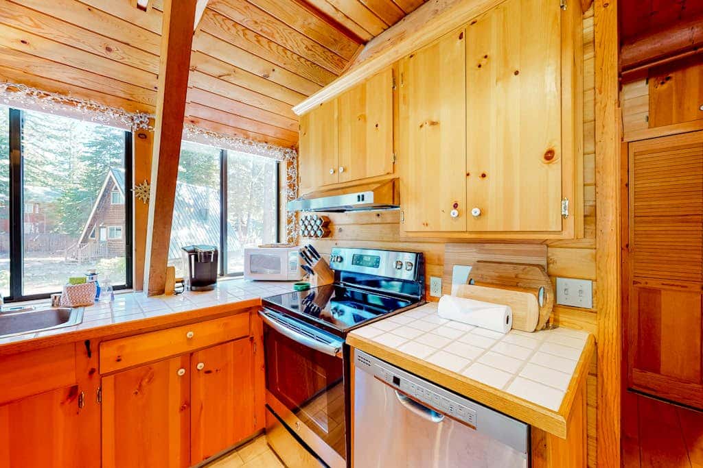 Dog-friendly A-frame cabin with 2 decks & fireplace - walk to the beach