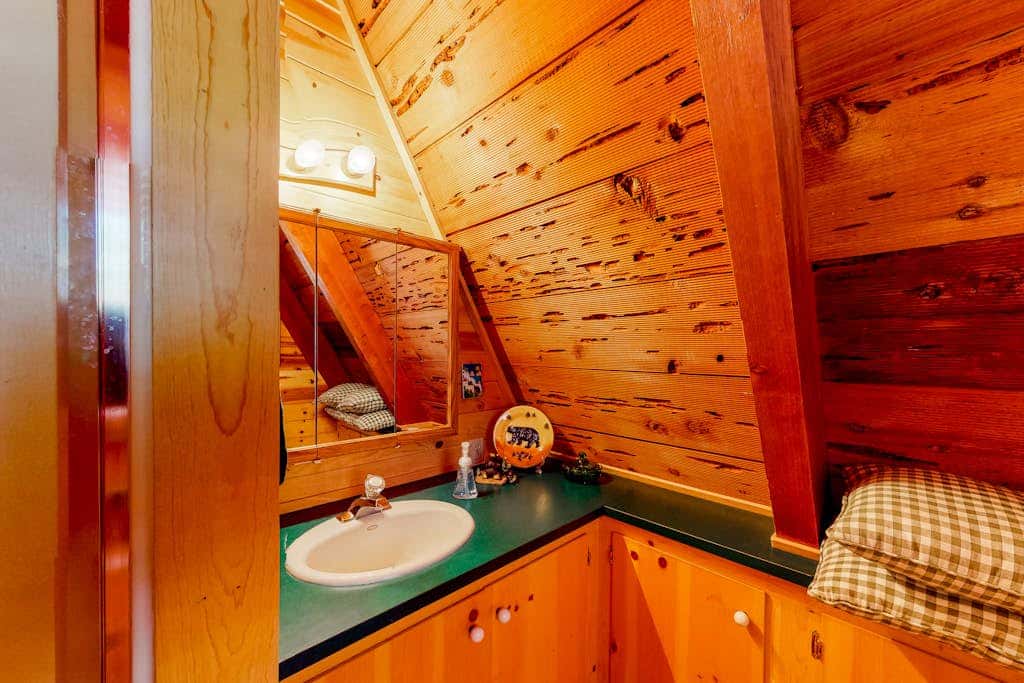 Dog-friendly A-frame cabin with 2 decks & fireplace - walk to the beach