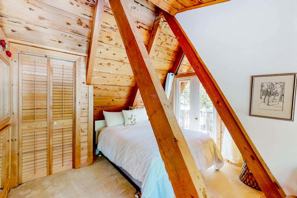 Dog-friendly A-frame cabin with 2 decks & fireplace - walk to the beach