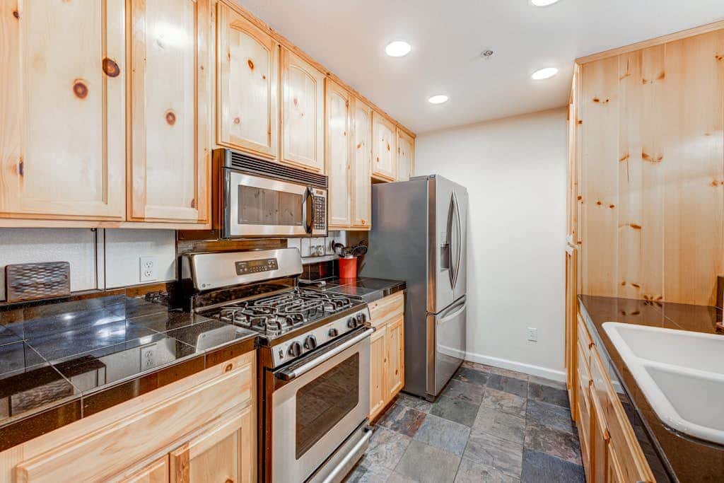 Olympic Valley condo with pool, hot tub, tennis, fireplace, & private balcony