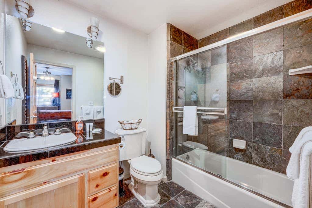 Olympic Valley condo with pool, hot tub, tennis, fireplace, & private balcony