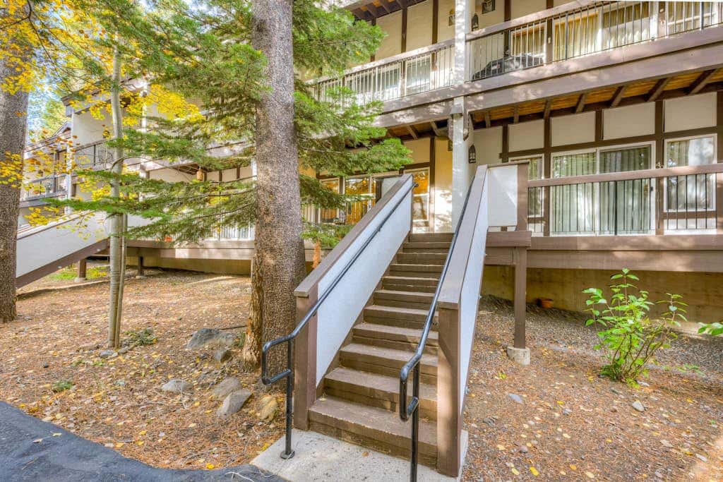 Olympic Valley condo with pool, hot tub, tennis, fireplace, & private balcony