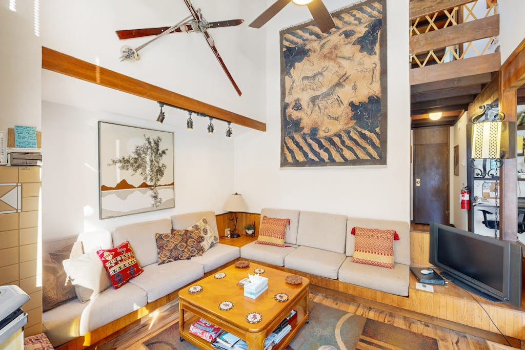Bright Olympic Valley condo with free WiFi, fireplace, and deck
