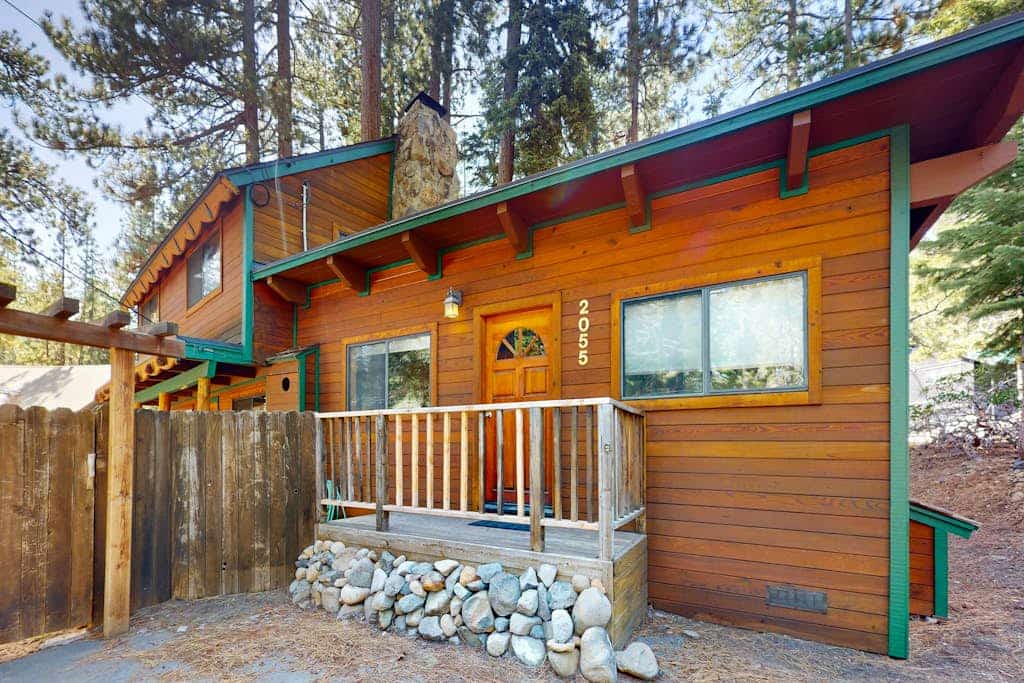 Rustic cabin near the lake with large yard