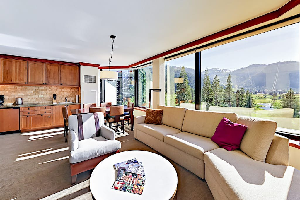 Resort at Squaw Creek remodeled corner unit with amazing views, ski-in&ski-out