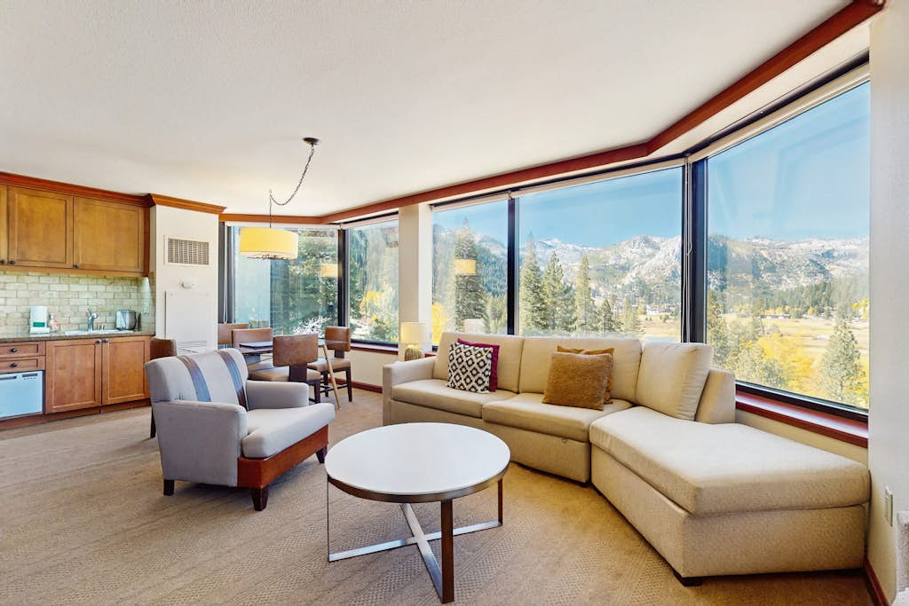 Resort at Squaw Creek corner unit with sweeping valley views
