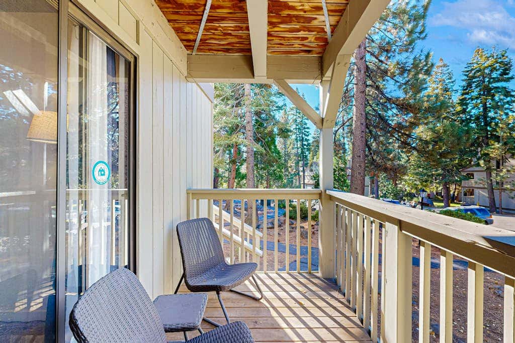 Beautiful condo with modern appliances, two decks, and shared pool