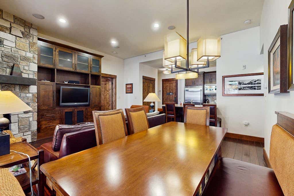 Ski-in-ski-out, ground-floor condo with fireplace, patio, shared pool & hot tub